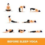 set-of-yoga-asana-before-sleep-free-vector